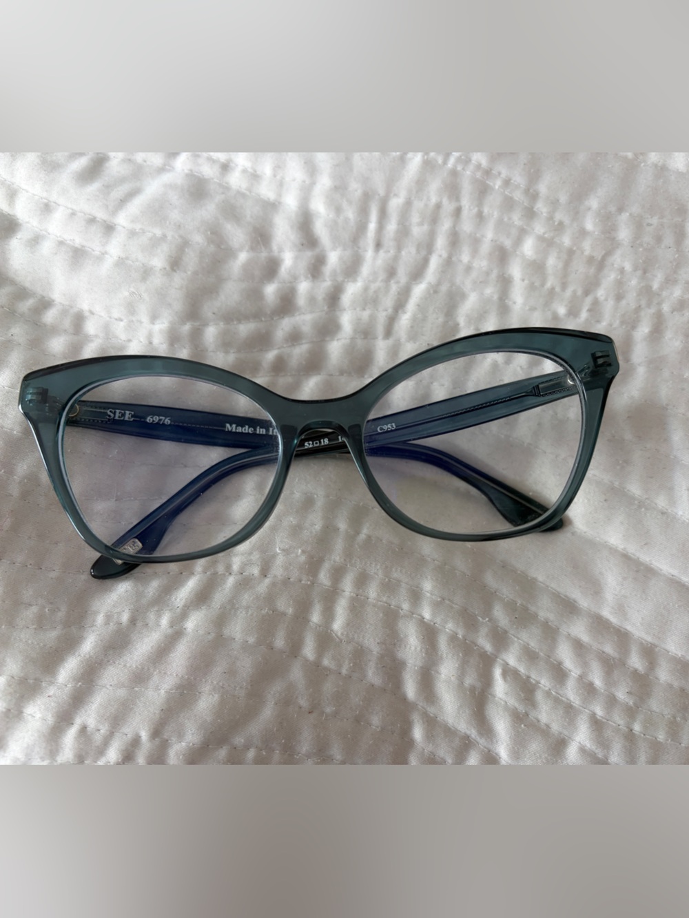 See Light Green Cat-Eye Glasses View 4